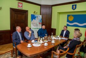 Spotkanie Prezydenta Olsztyna Piotra Grzymowicza  z Konradem Bukowieckim